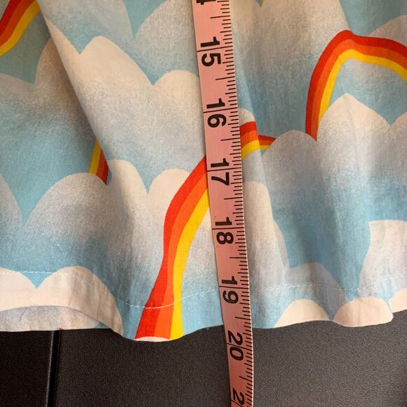 MODCLOTH On My Wavelength Skater Skirt Rainbow Size Small - Picture 8 of 11